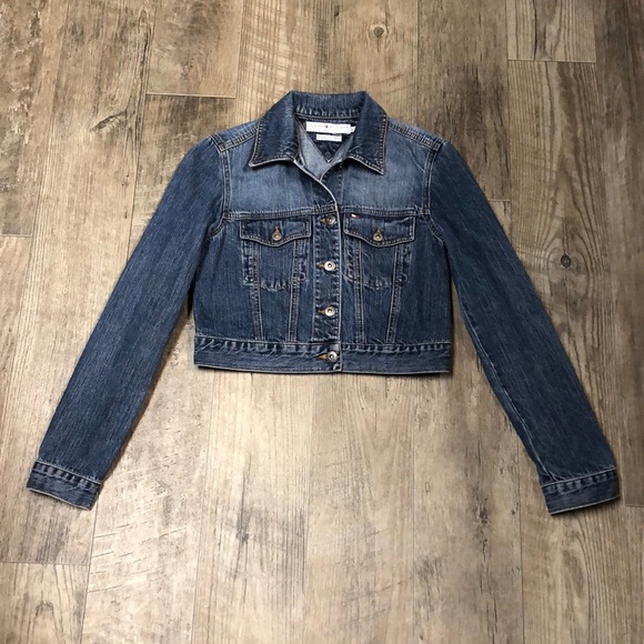 tommy hilfiger cropped denim jacket